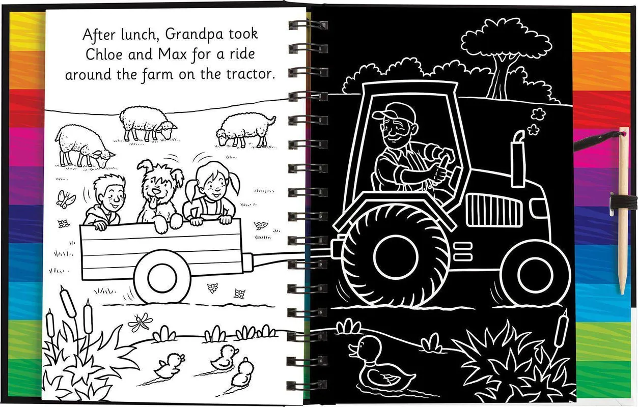 ■ Scratch and Draw Farm Animals