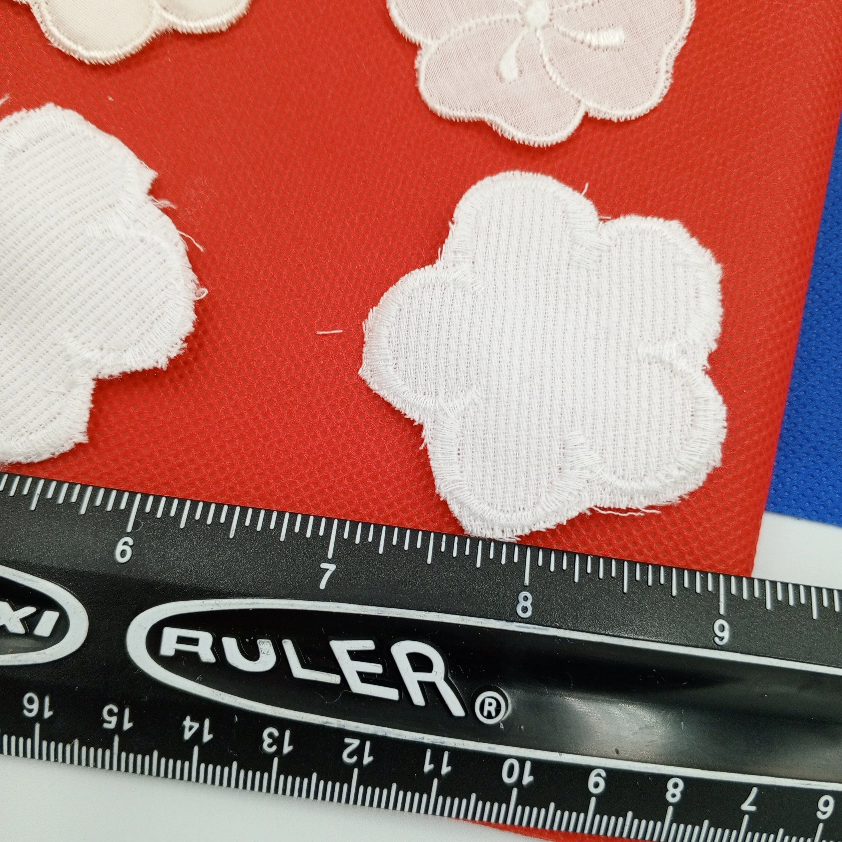 10pcs Pack Elegant Off-White Vintage Flower Appliqués for Bridal Gowns & DIY Projects