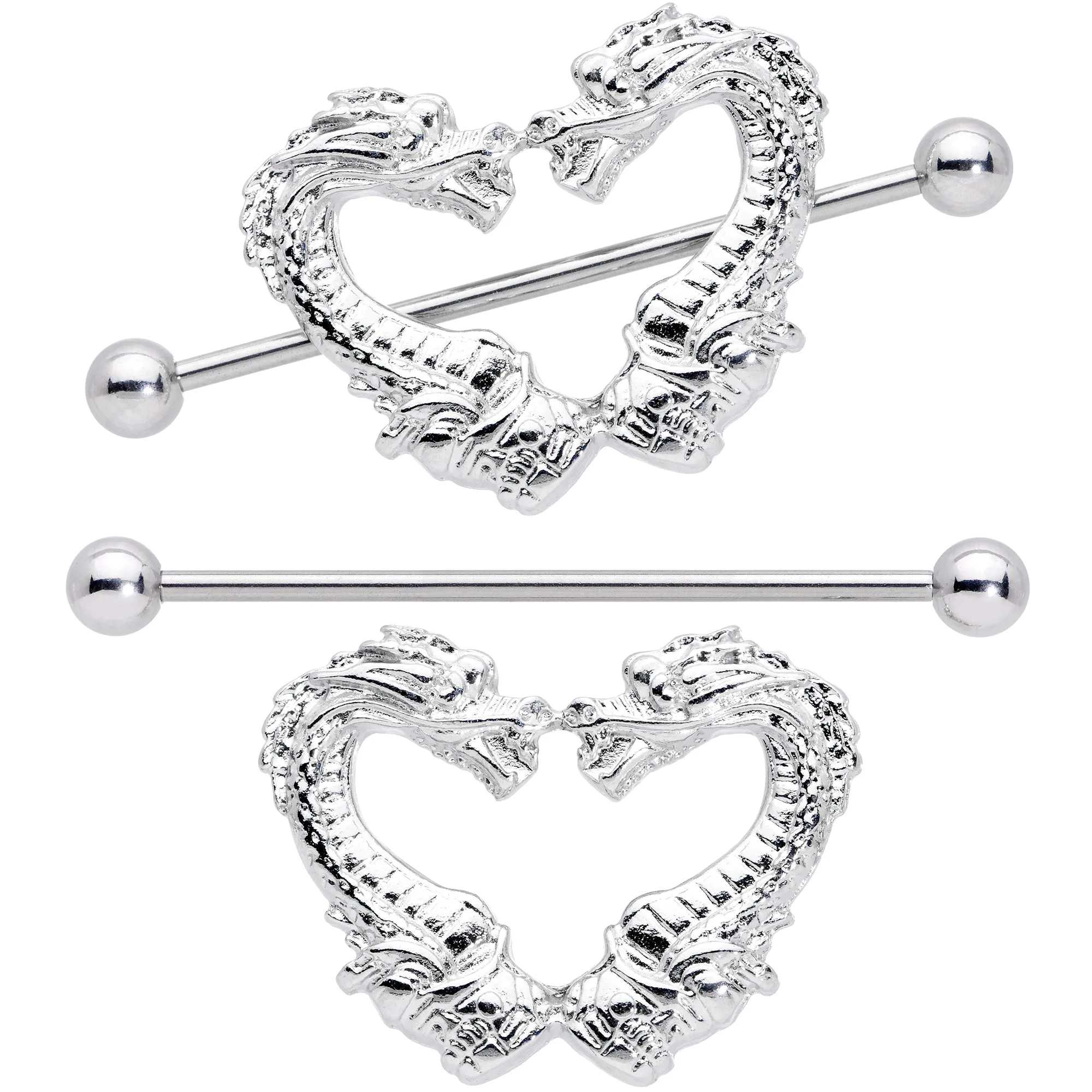14 Gauge 13/16 Dragons Heart Nipple Shield Set