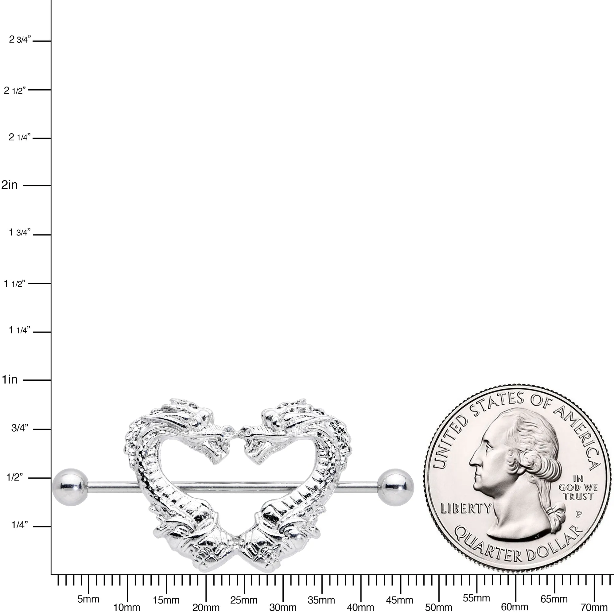 14 Gauge 13/16 Dragons Heart Nipple Shield Set