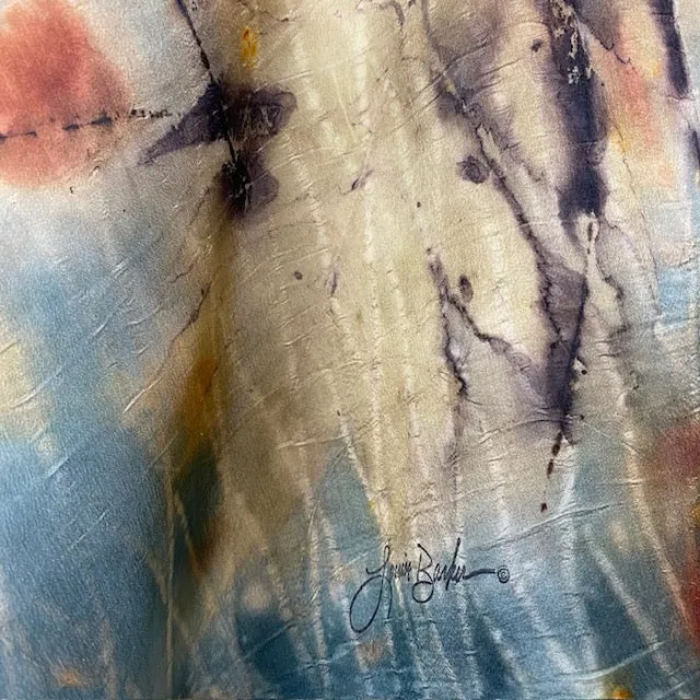 14" x 70" Eco Printed Silk Scarf
