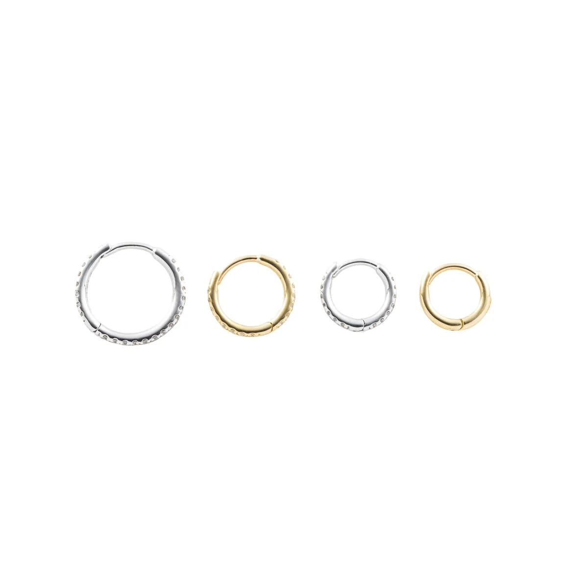18K MANHATTAN Diamond Hoop Earring Large size