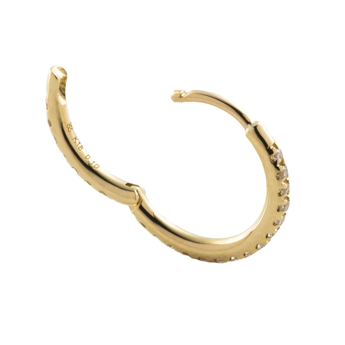 18K MANHATTAN Diamond Hoop Earring Large size