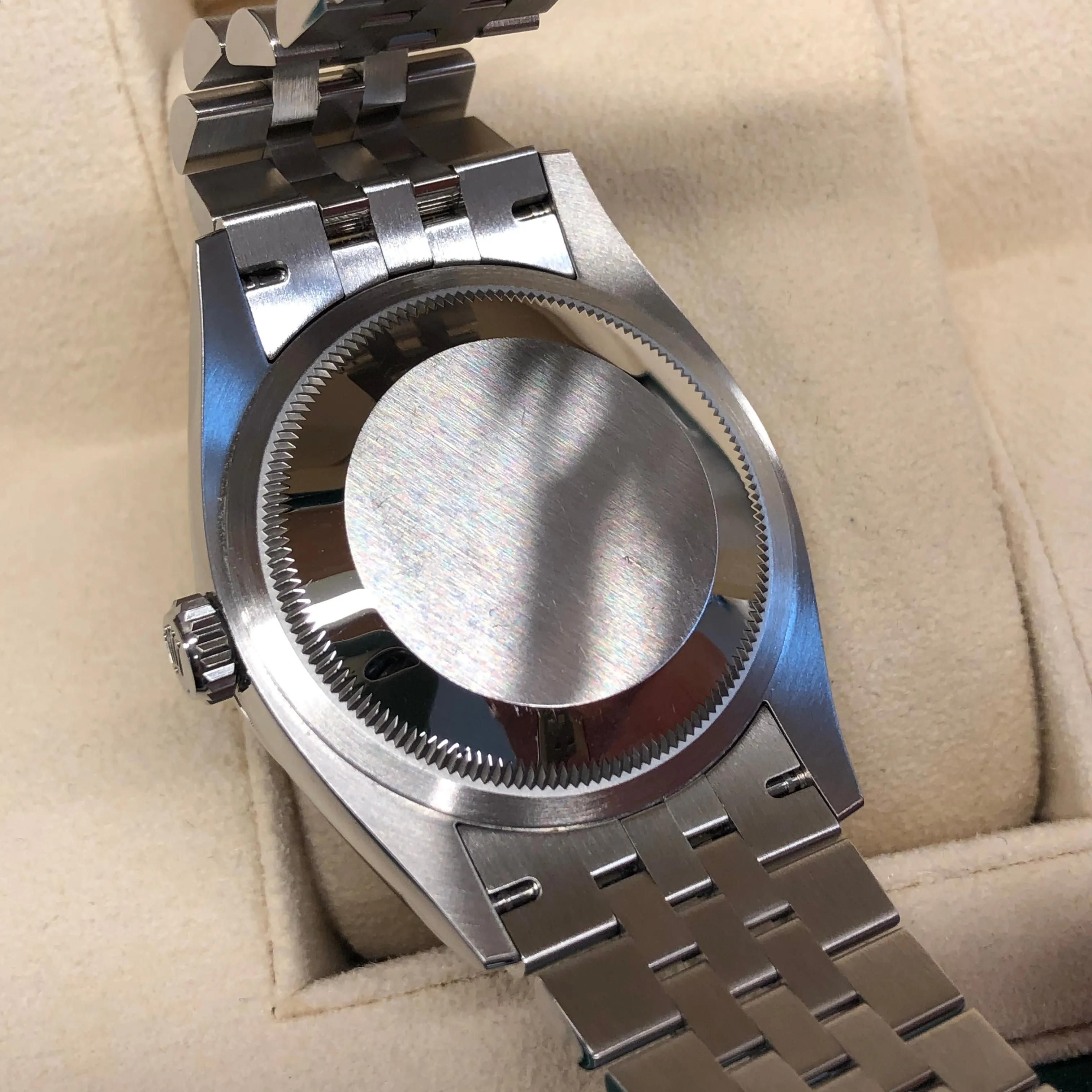 2021 Rolex Datejust 126234 Blue Jubilee 36mm Fluted Bezel Wristwatch with Box and Papers
