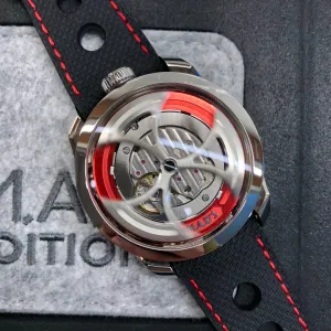 2022 MB&F M.A.D Edition MAD 1 RED 42mm Skeleton Stainless Steel Automatic Wristwatch Unworn