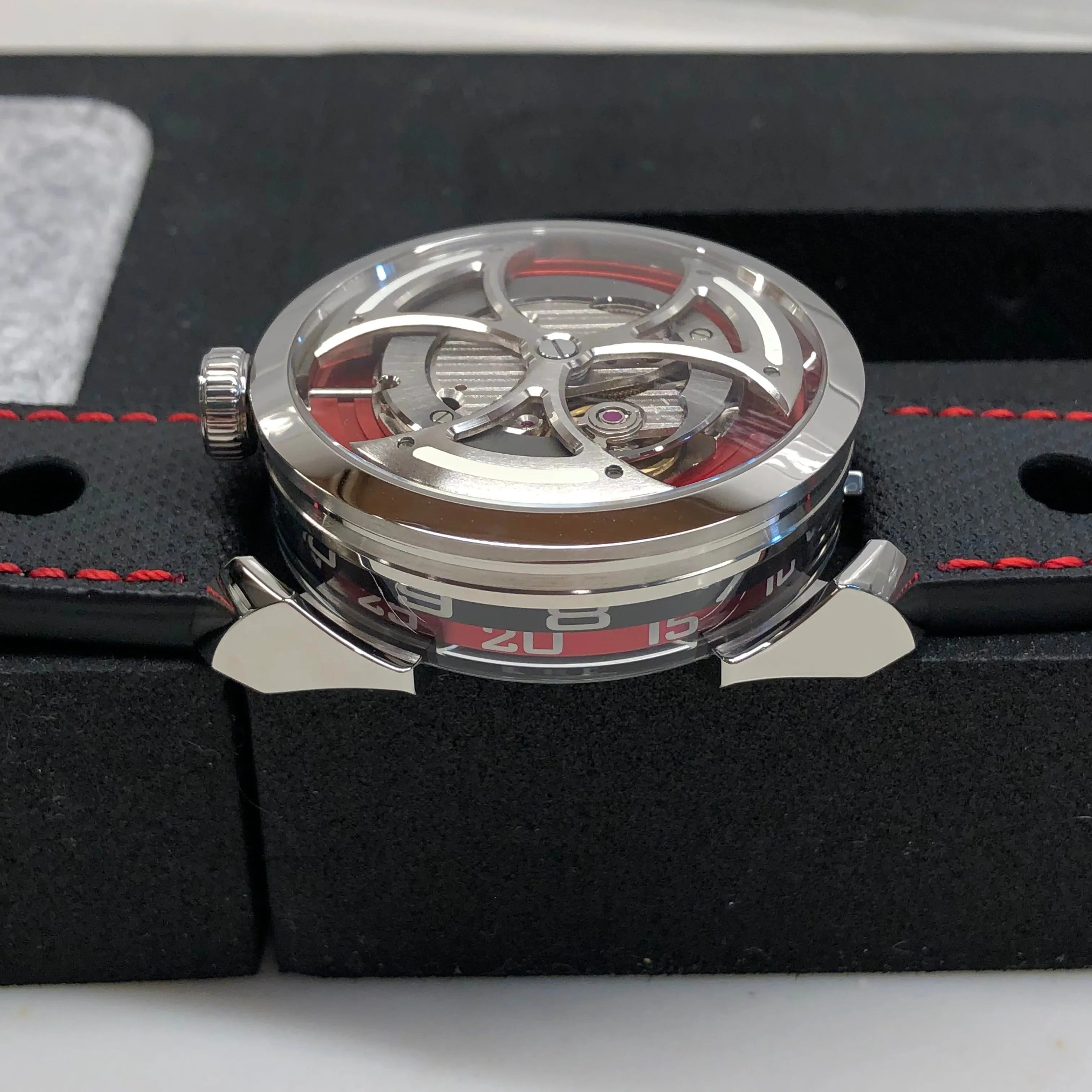 2022 MB&F M.A.D Edition MAD 1 RED 42mm Skeleton Stainless Steel Automatic Wristwatch Unworn