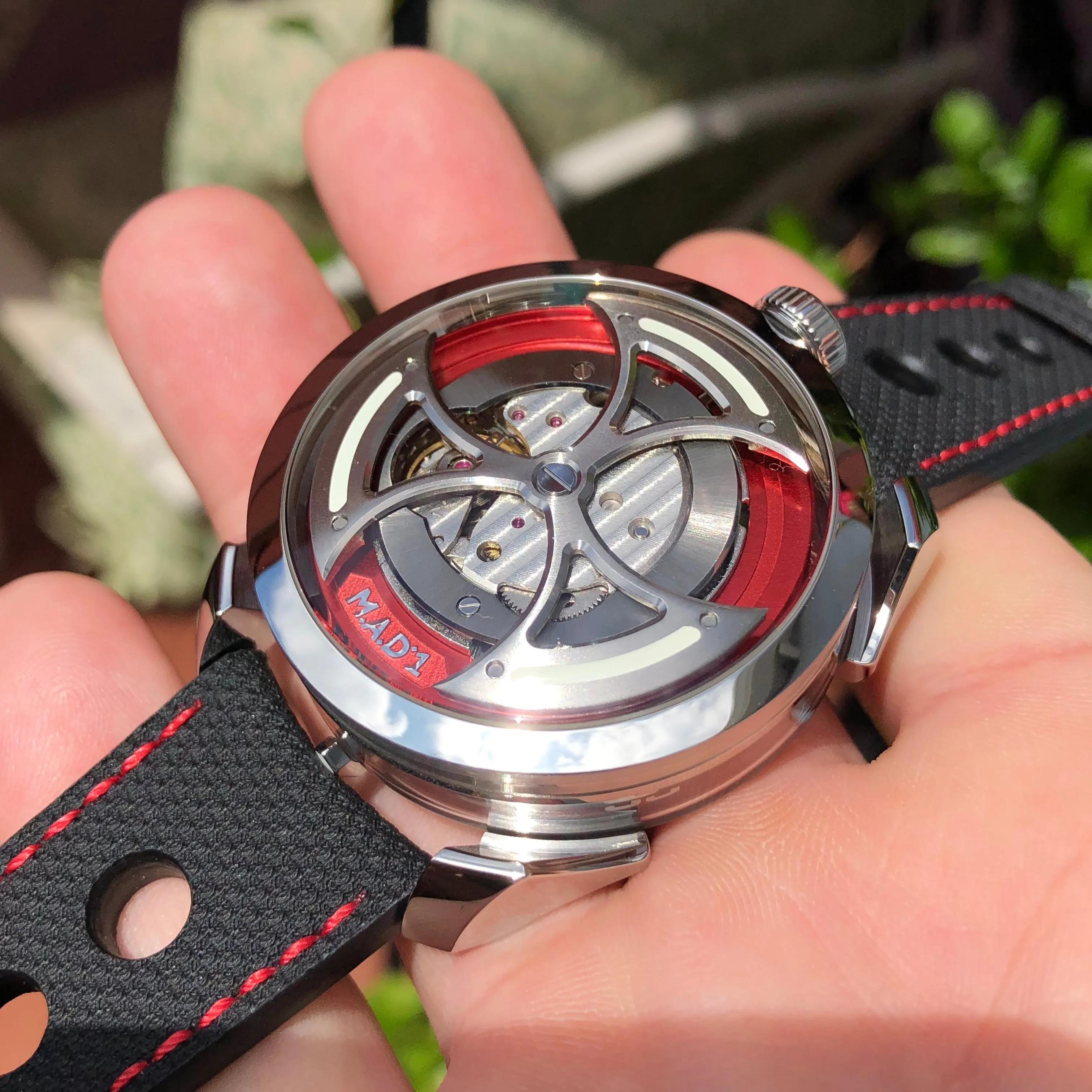 2022 MB&F M.A.D Edition MAD 1 RED 42mm Skeleton Stainless Steel Automatic Wristwatch Unworn