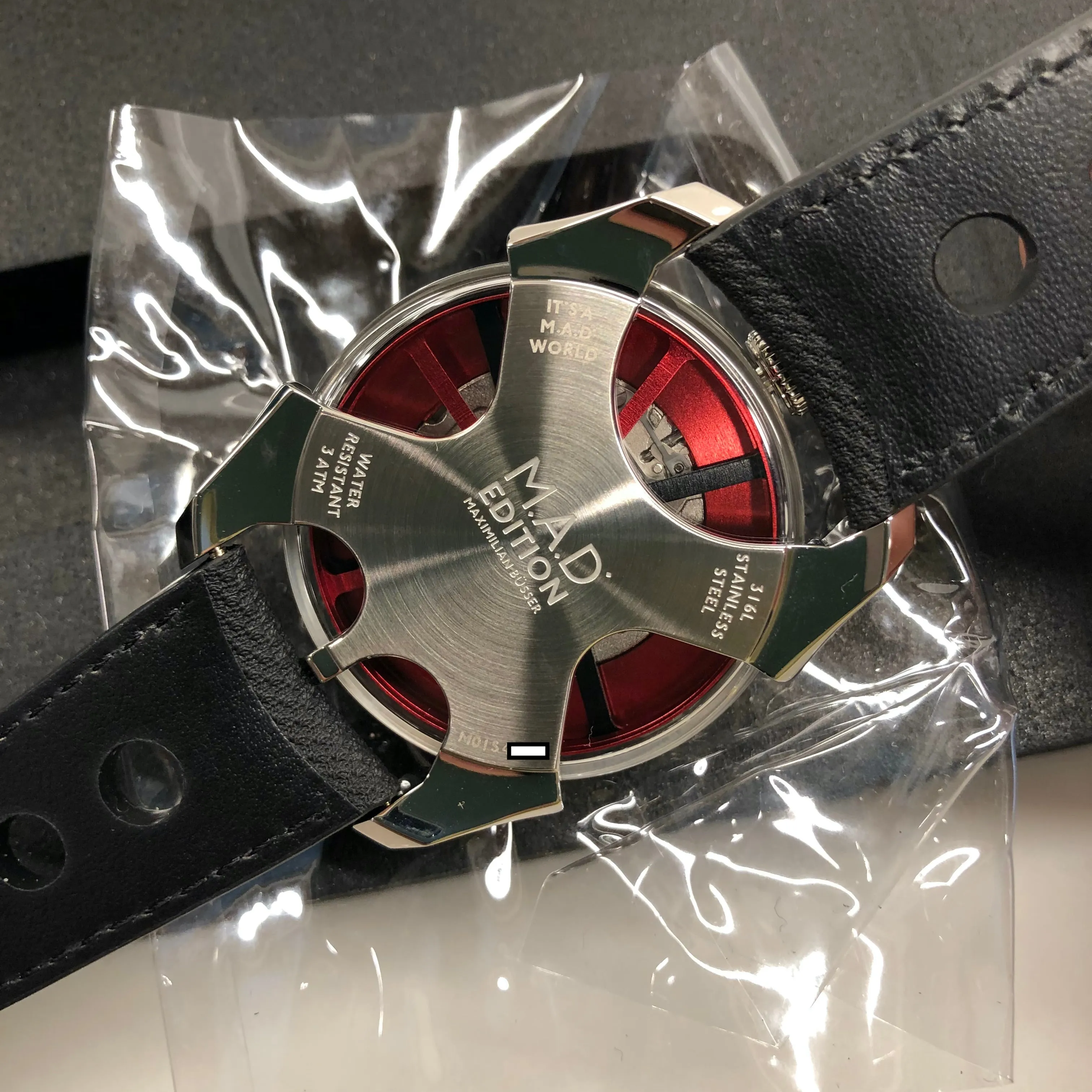 2022 MB&F M.A.D Edition MAD 1 RED 42mm Skeleton Stainless Steel Automatic Wristwatch Unworn