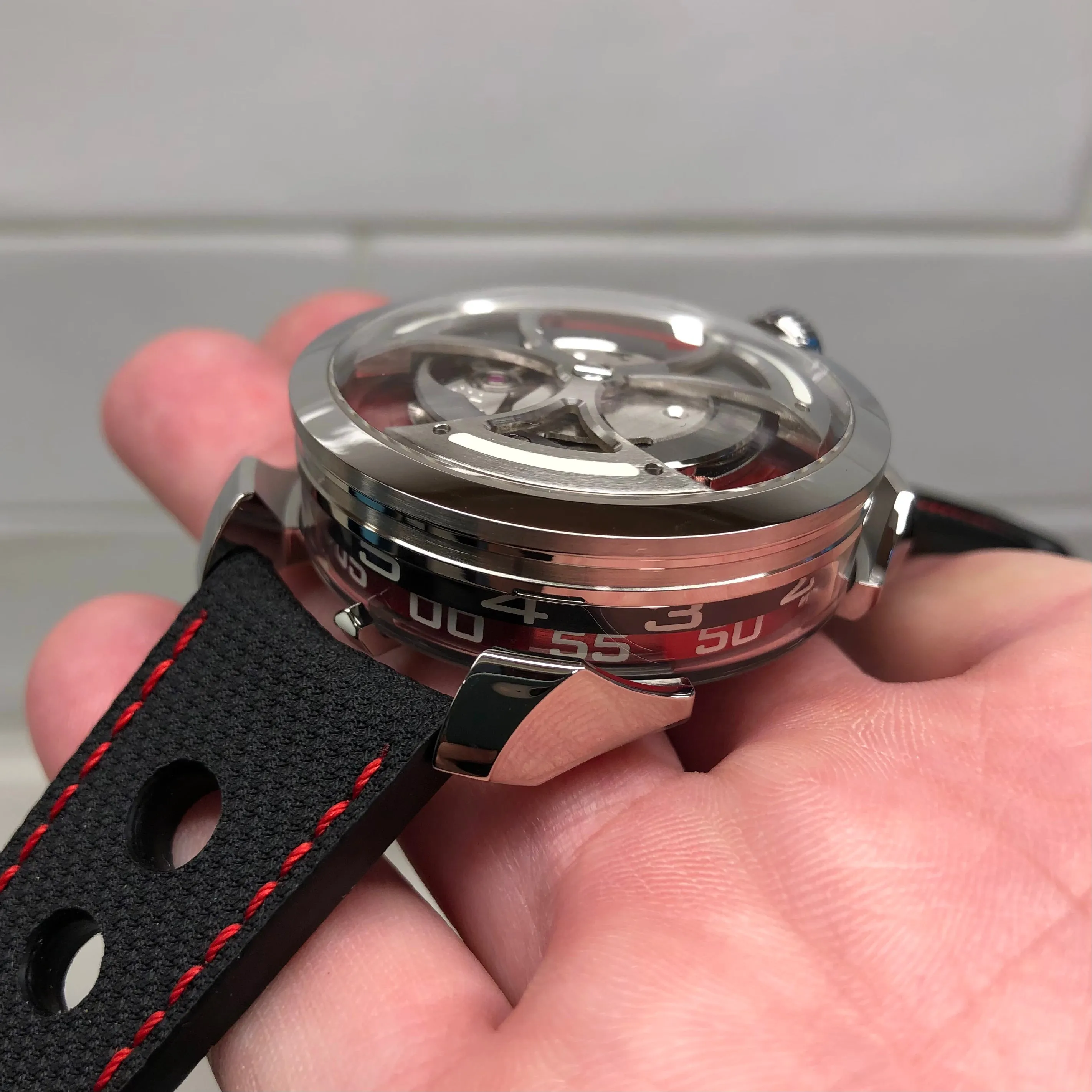2022 MB&F M.A.D Edition MAD 1 RED 42mm Skeleton Stainless Steel Automatic Wristwatch Unworn