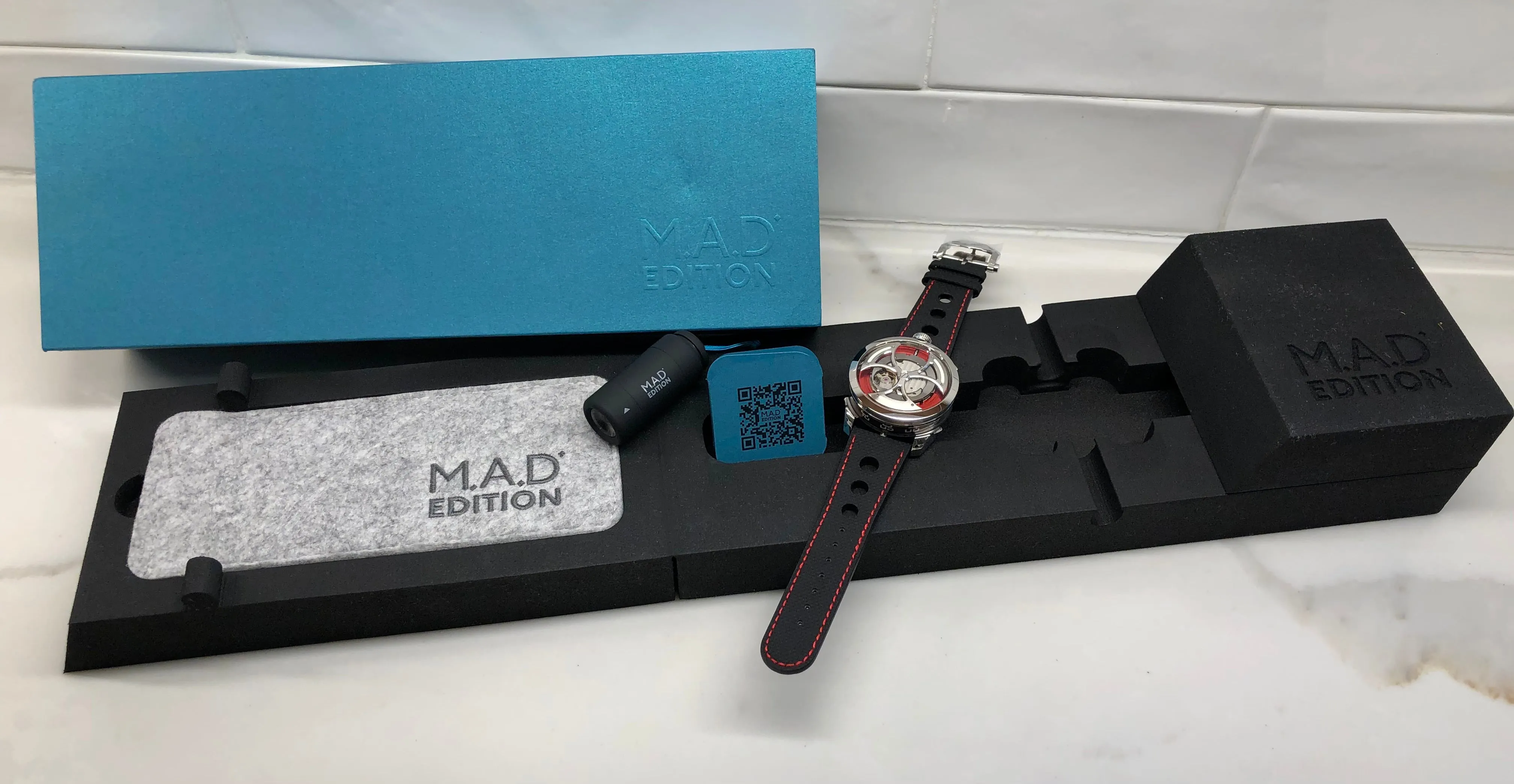 2022 MB&F M.A.D Edition MAD 1 RED 42mm Skeleton Stainless Steel Automatic Wristwatch Unworn