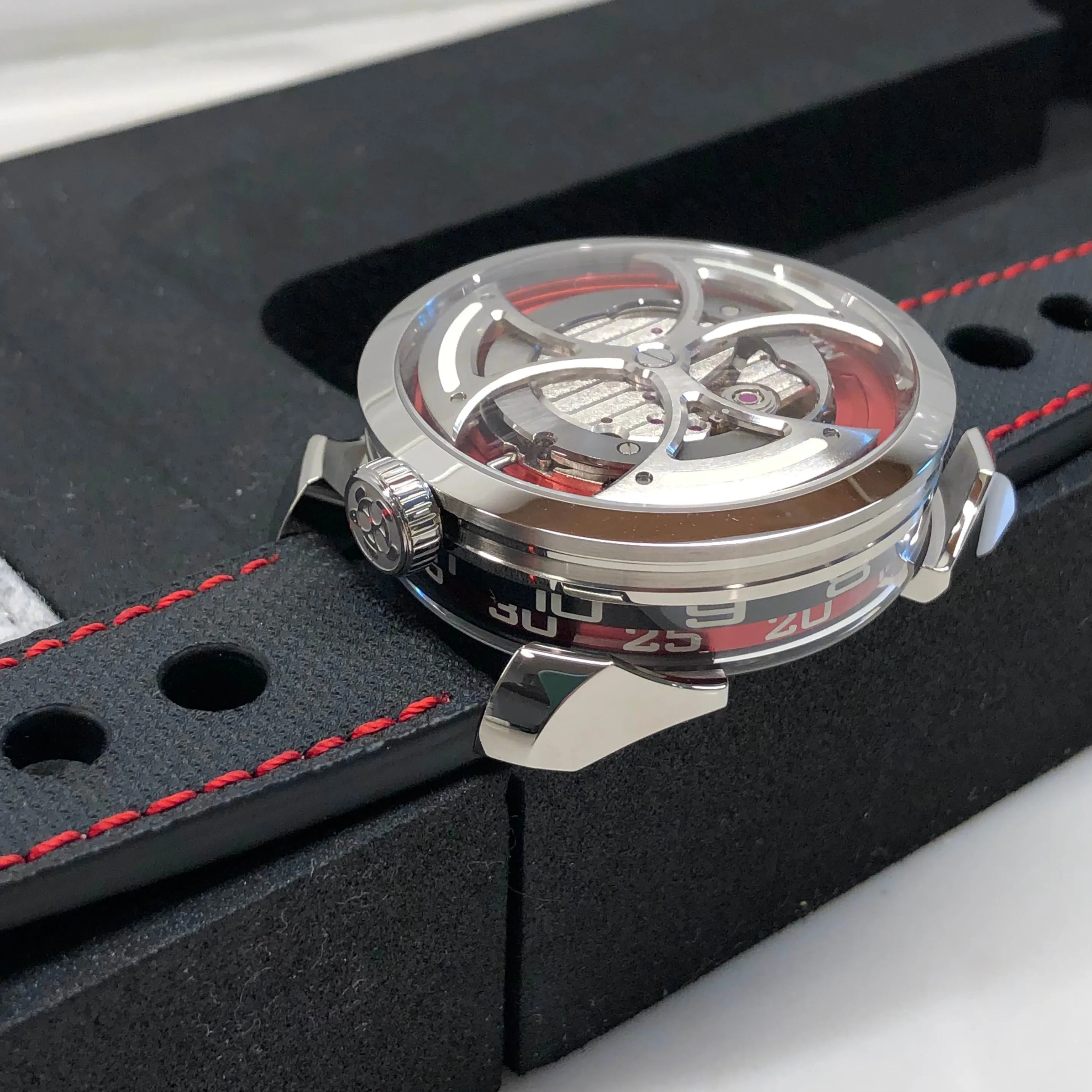 2022 MB&F M.A.D Edition MAD 1 RED 42mm Skeleton Stainless Steel Automatic Wristwatch Unworn