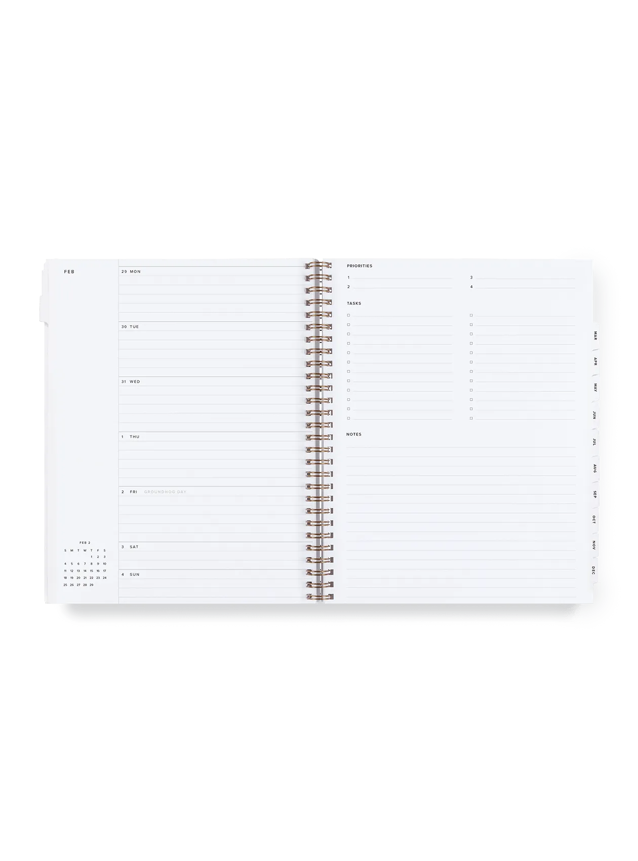 2025 Year Task Planner : Charcoal Gray