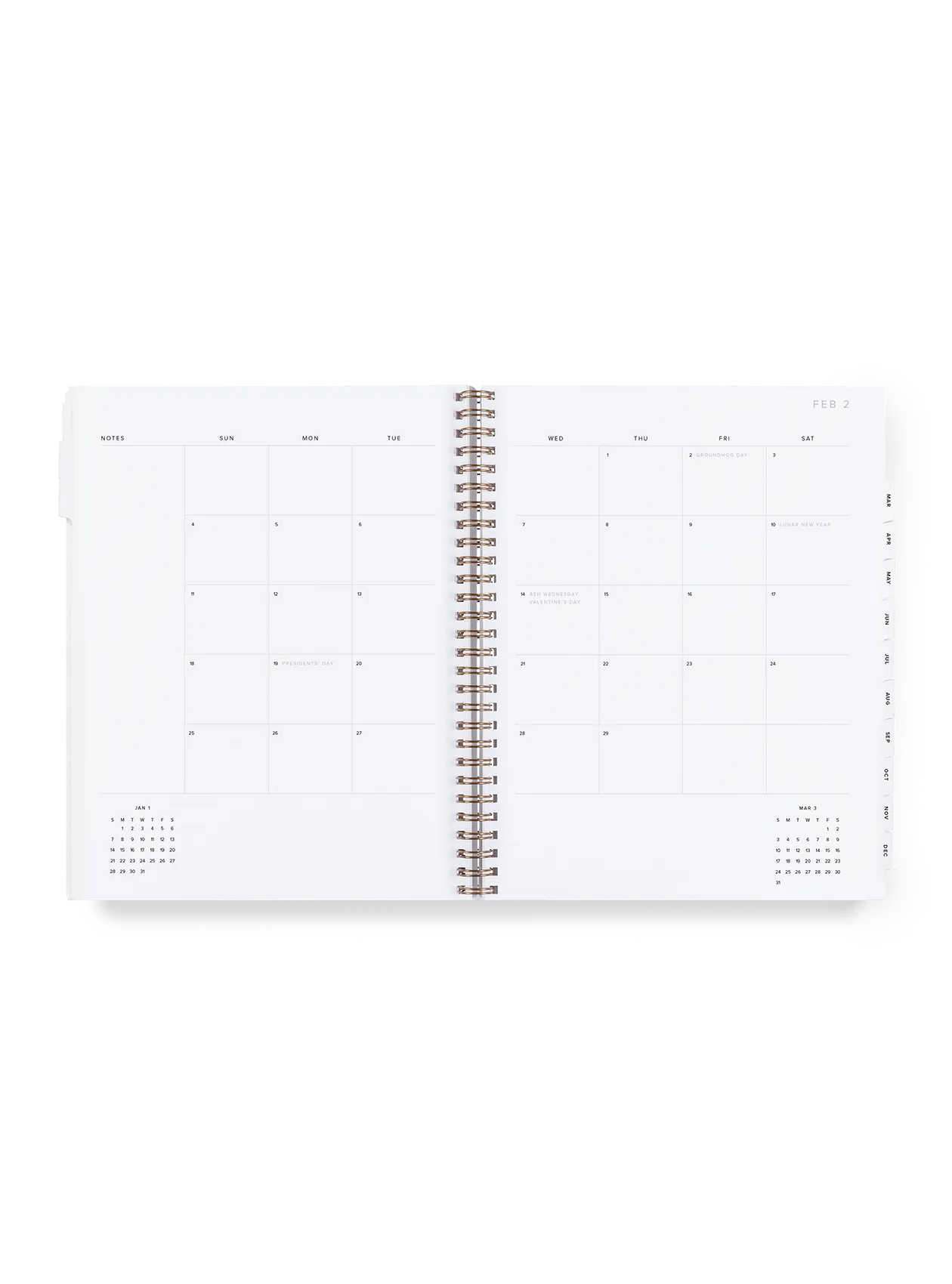 2025 Year Task Planner : Charcoal Gray