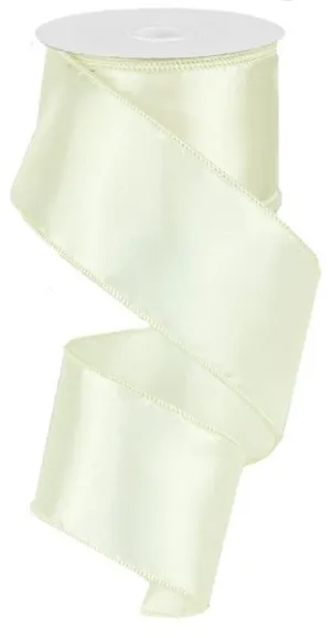 2.5" Ivory Satin Ribbon (10 Yards) RG197733