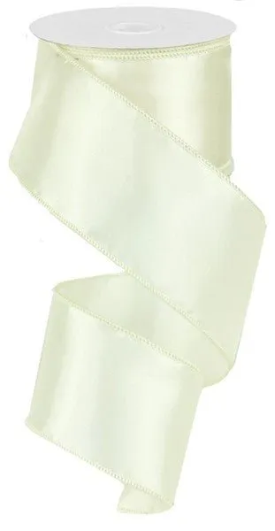 2.5" Ivory Satin Ribbon (10 Yards) RG197733