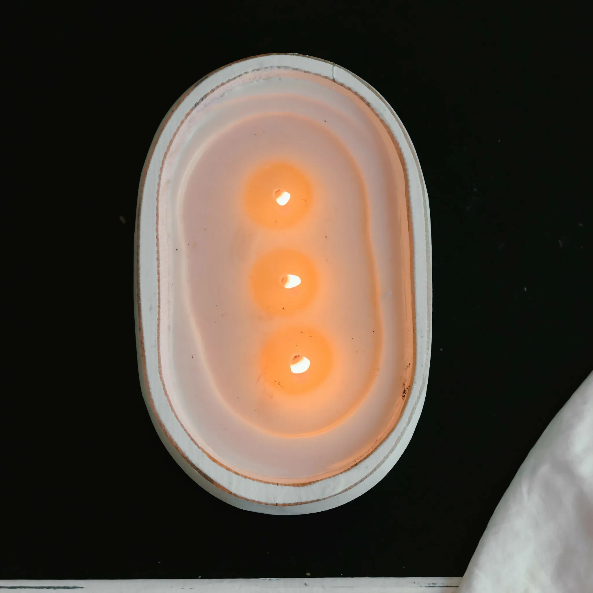 3 Wick Dough Bowl Candle