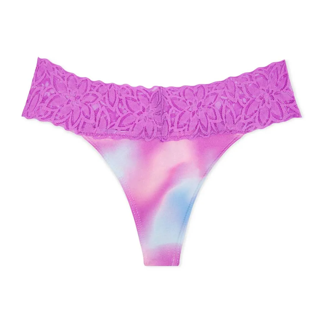 5 Pack Microfiber with Lace Thongs