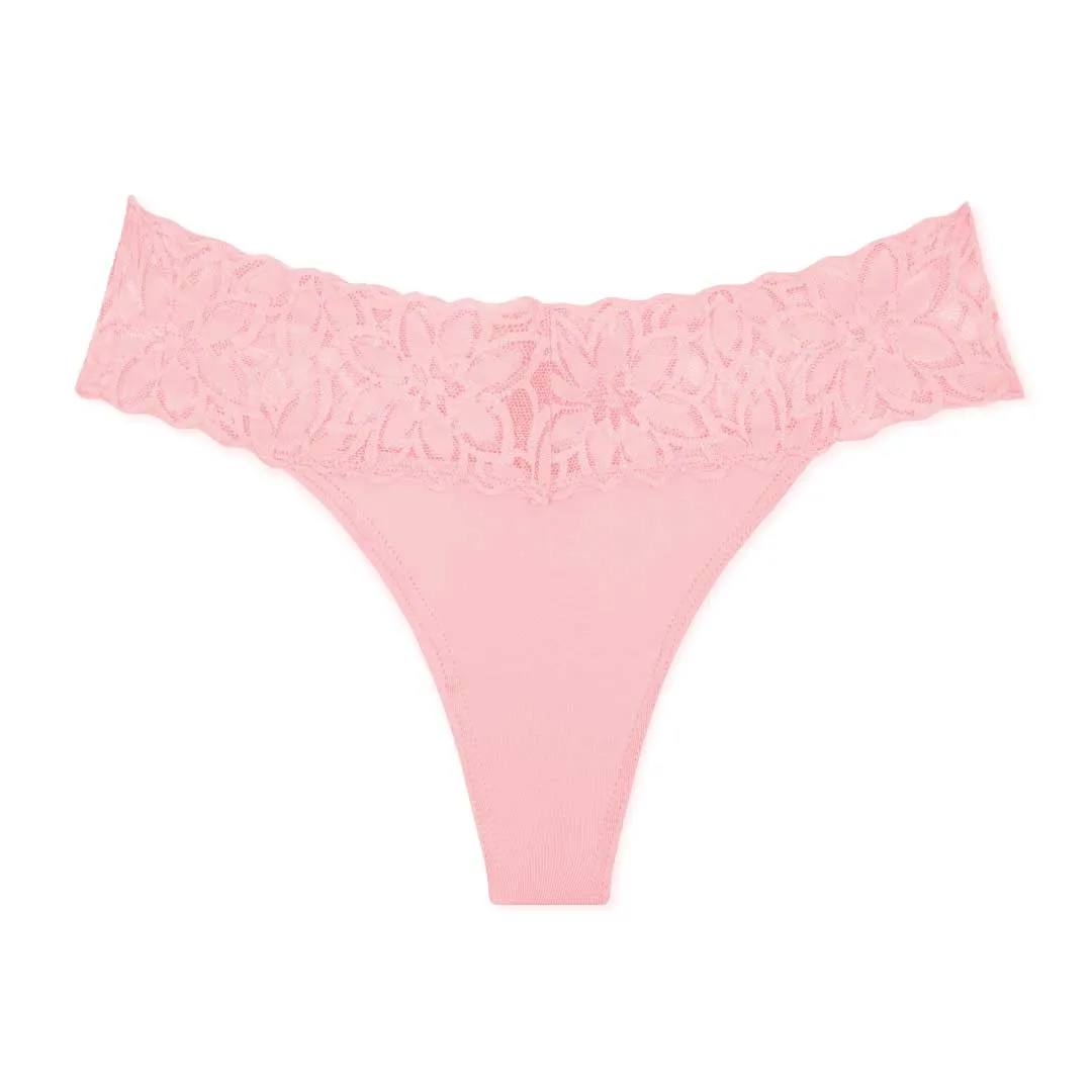 5 Pack Microfiber with Lace Thongs