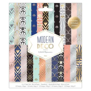 50 x Papermania Modern Deco 15.2cmx15.2cm Paper Pad 25 Different Designs Scrapbooking Crafts