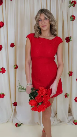 Admirer Red Lace Dress