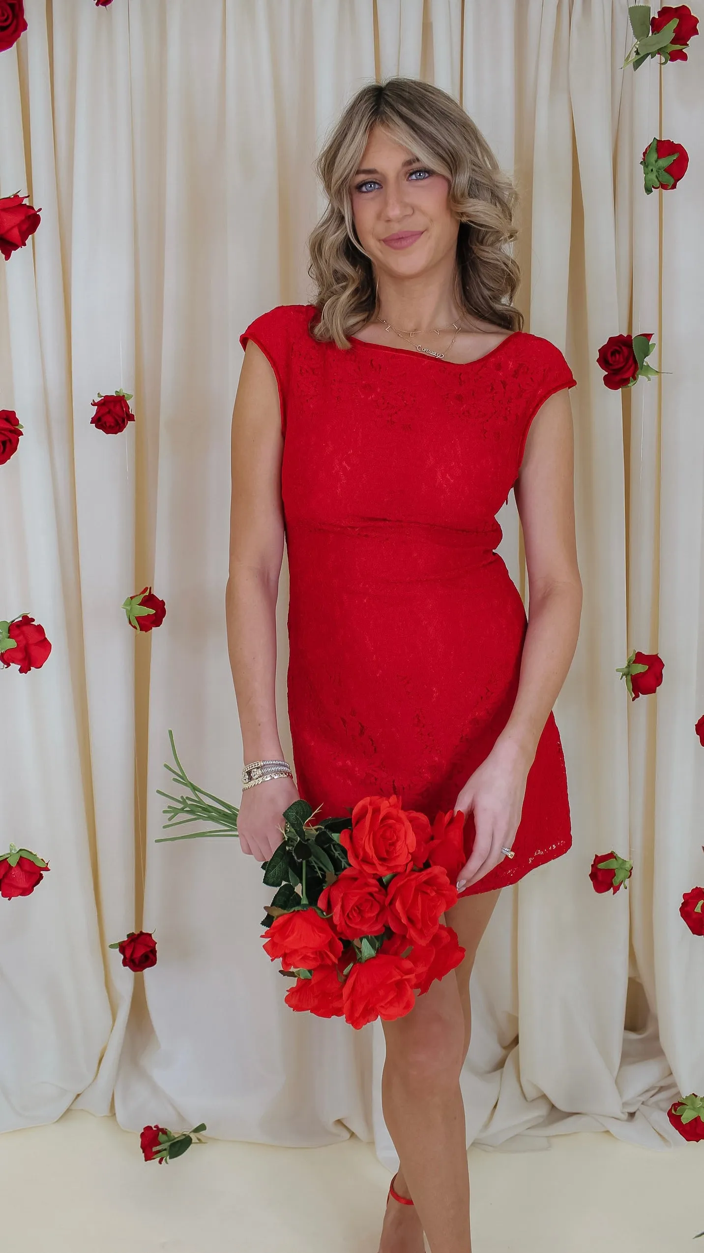 Admirer Red Lace Dress