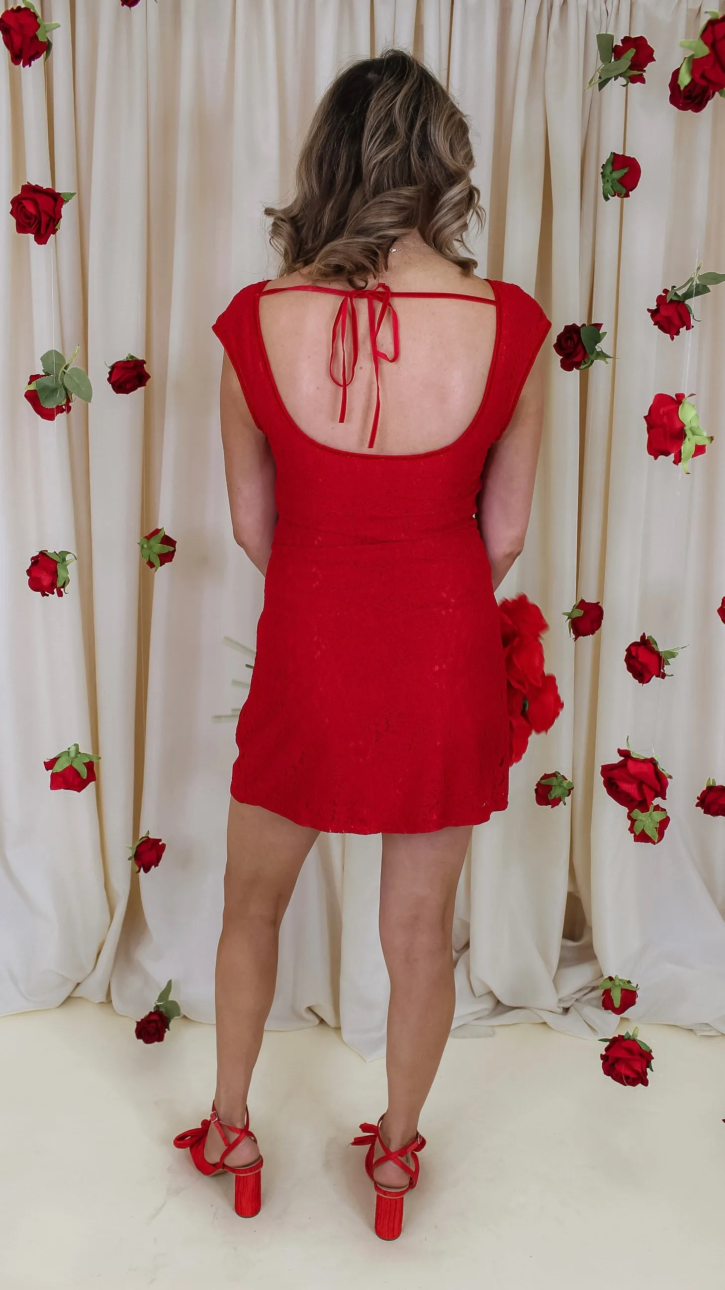 Admirer Red Lace Dress