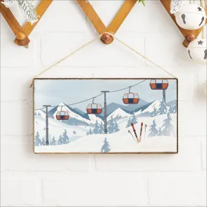 Alpine Lift Twine Hanging Sign