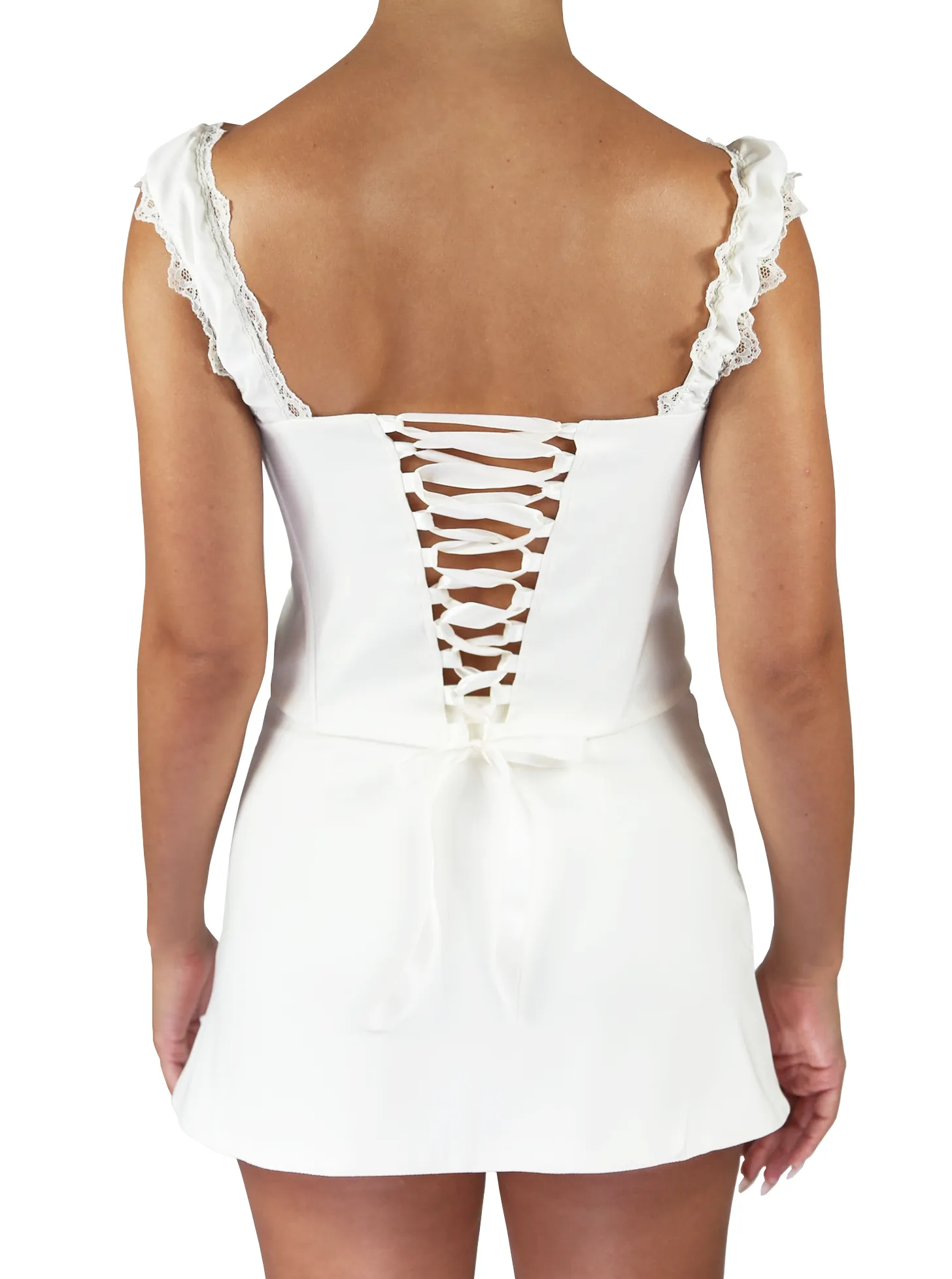 Amour Lace Up Corset | Ivory