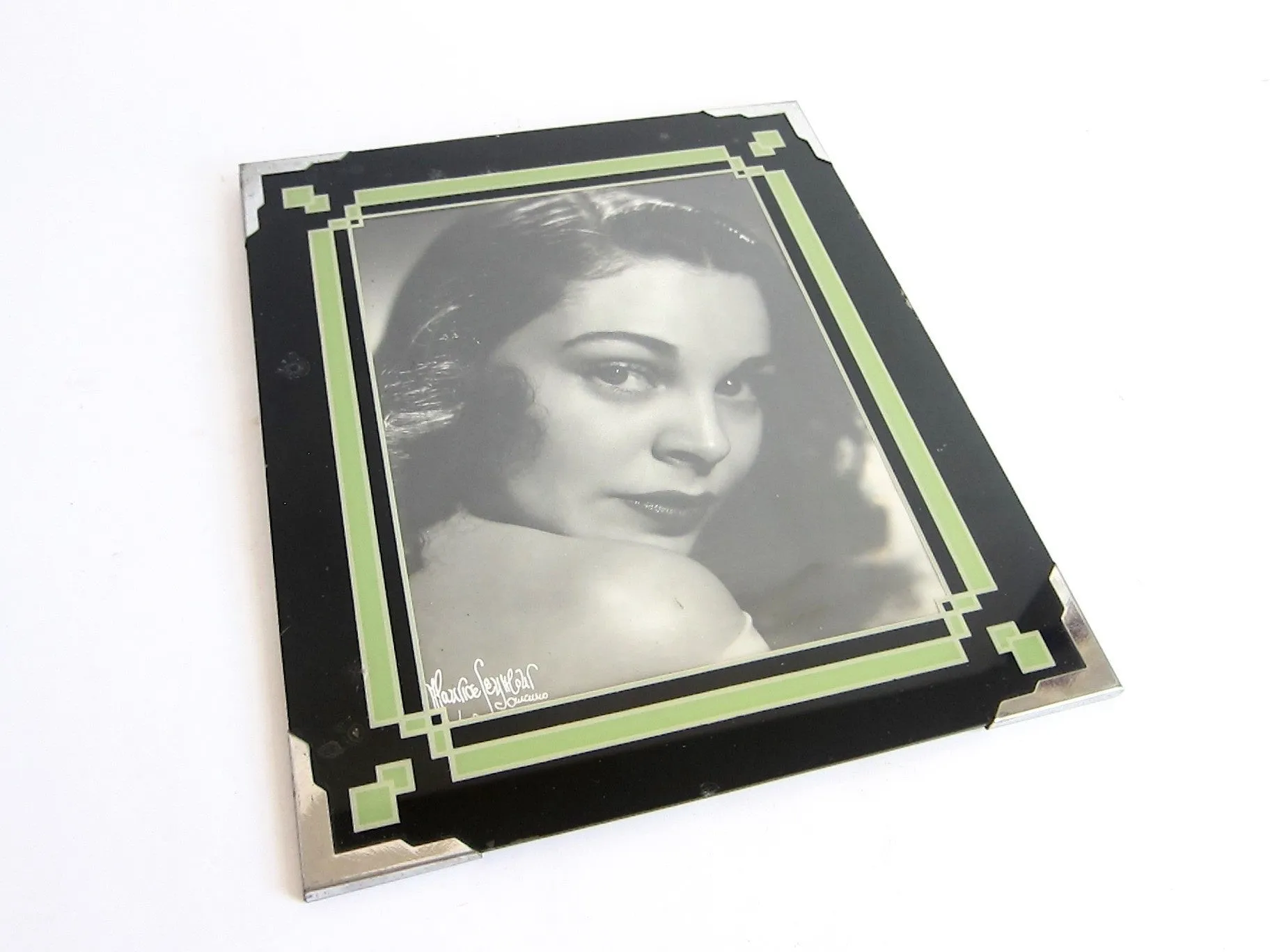 Art Deco 8" x 10" Picture Frame & Maurice Seymour Photo