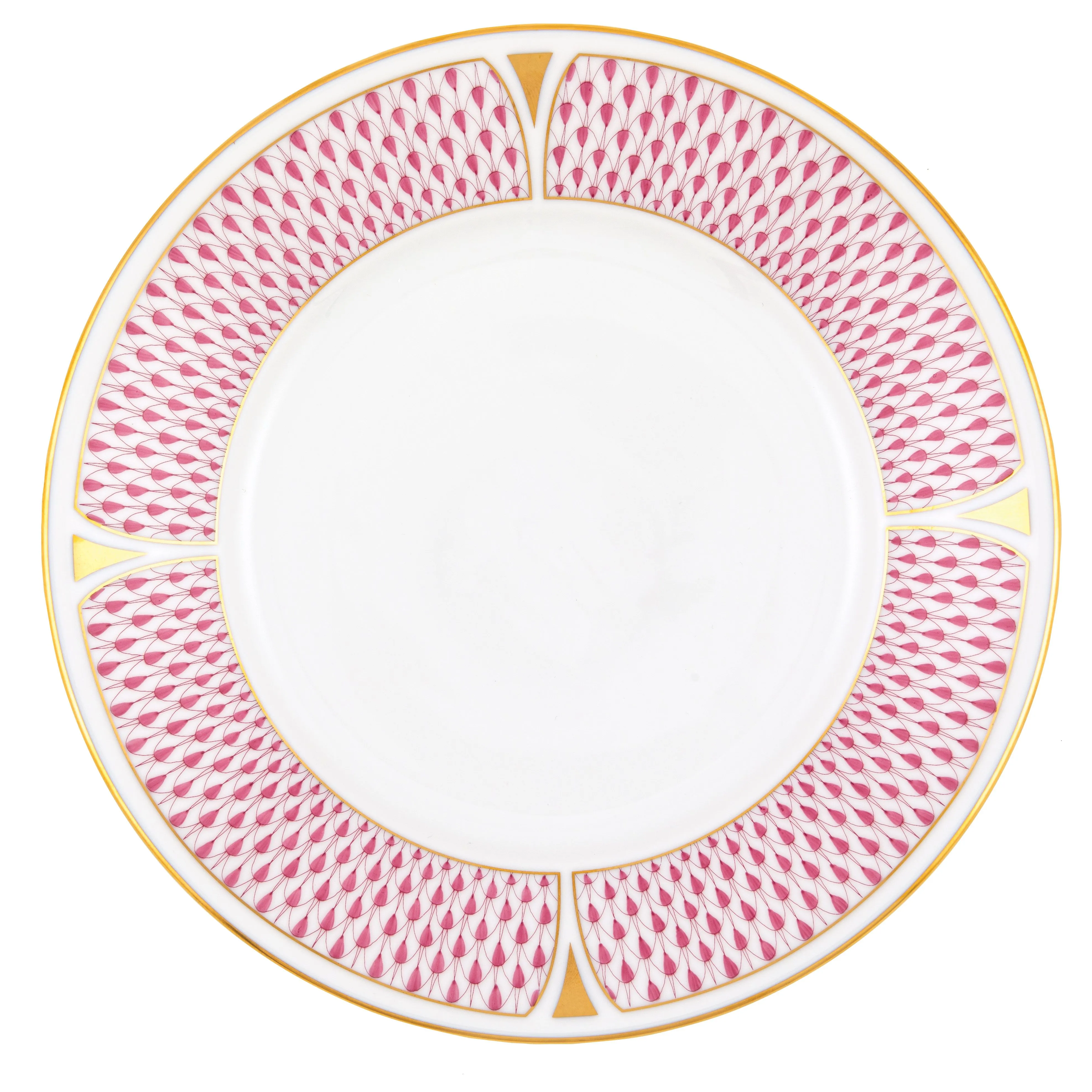 Art Deco Dessert Plate 8inch Raspberry