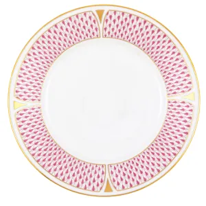 Art Deco Dessert Plate 8inch Raspberry