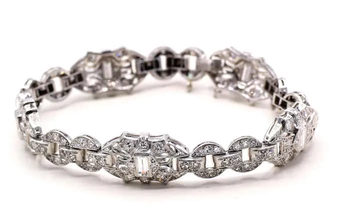 Art Deco Diamond Platinum Bracelet