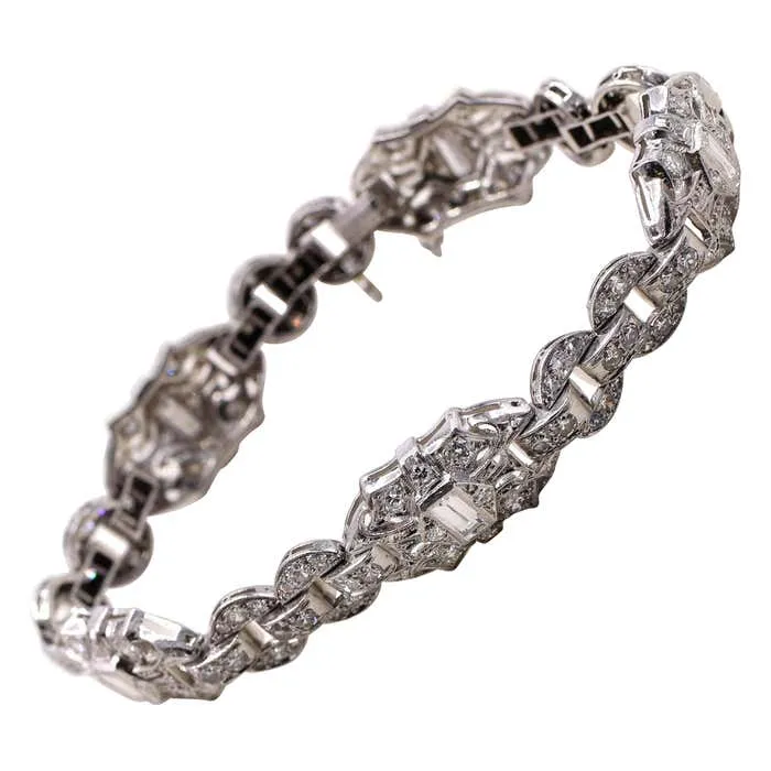 Art Deco Diamond Platinum Bracelet
