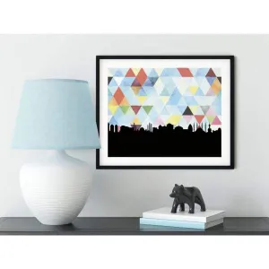 Ashgabat, Turkmenistan geometric skyline