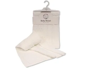 Baby Acrylic Shawl with Pointelle Pattern (85x100cm) (PK1) BW-110-395