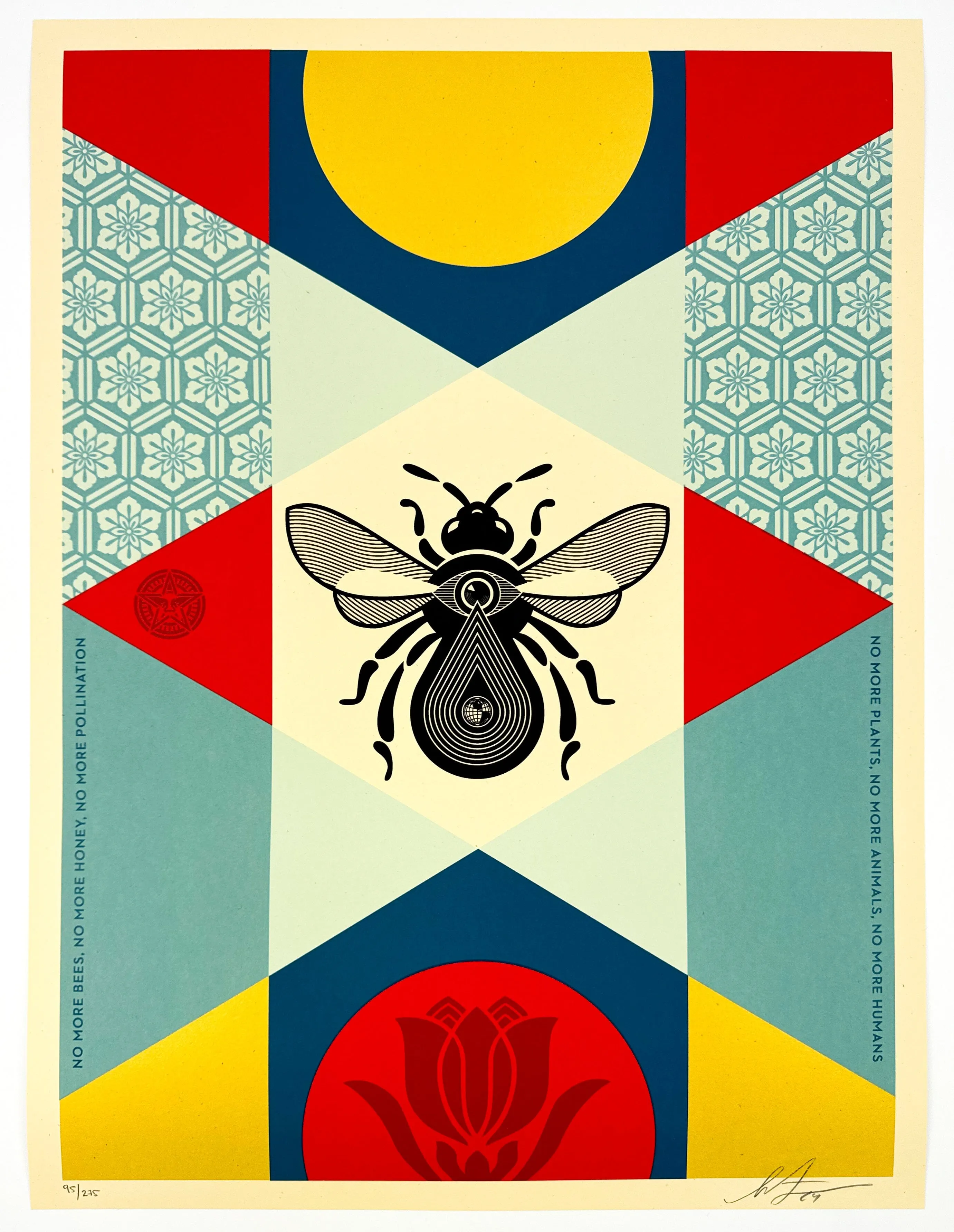 Bee Geometric (Blue)