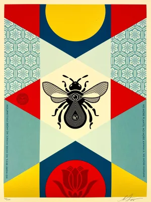 Bee Geometric (Blue)