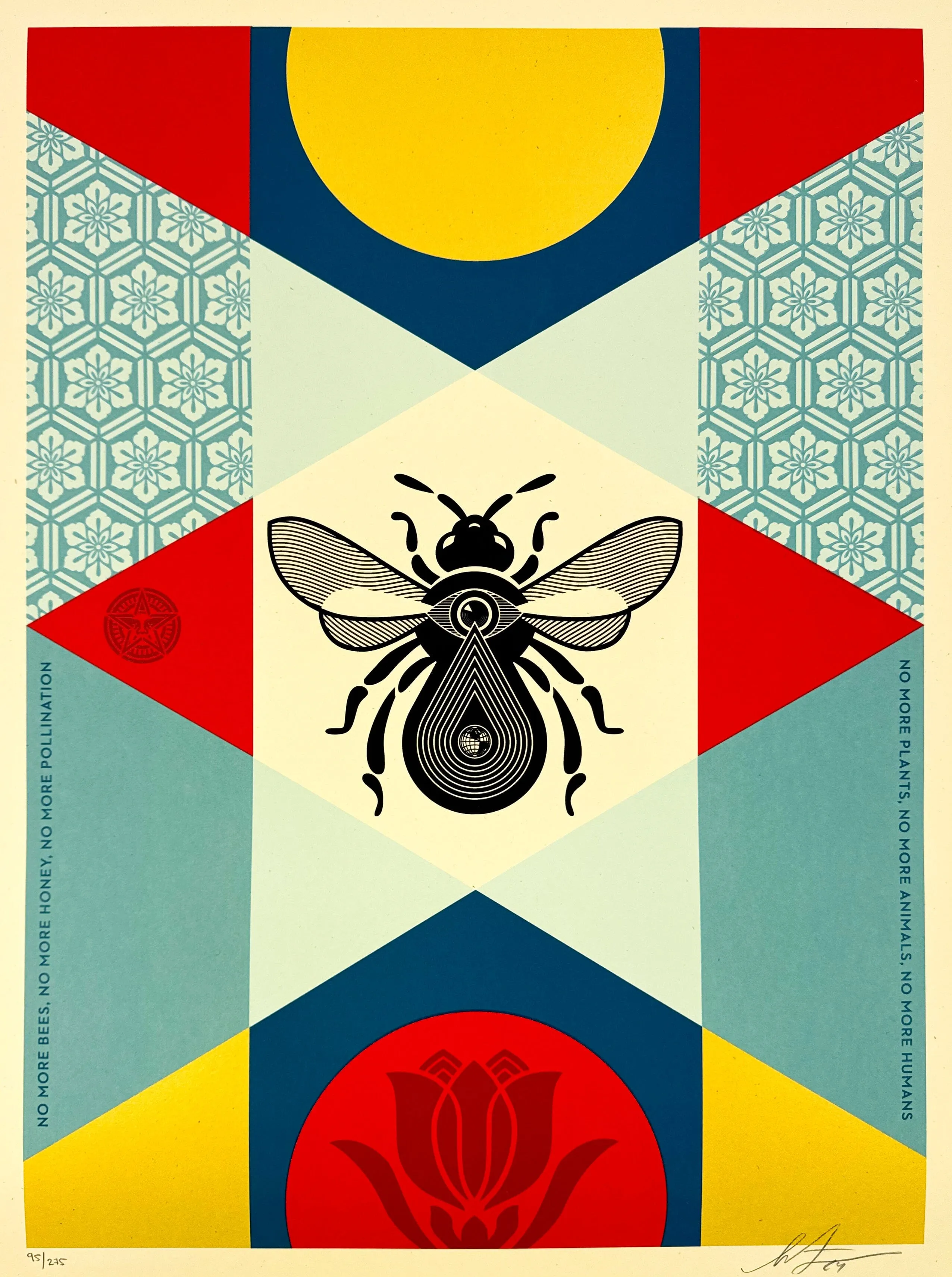 Bee Geometric (Blue)