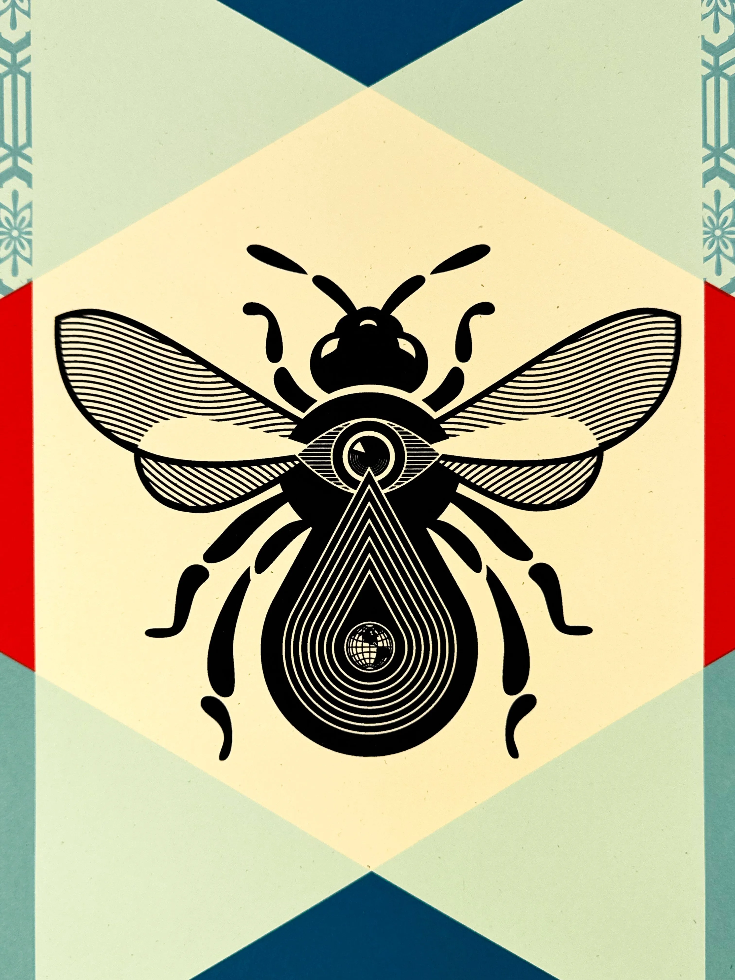 Bee Geometric (Blue)