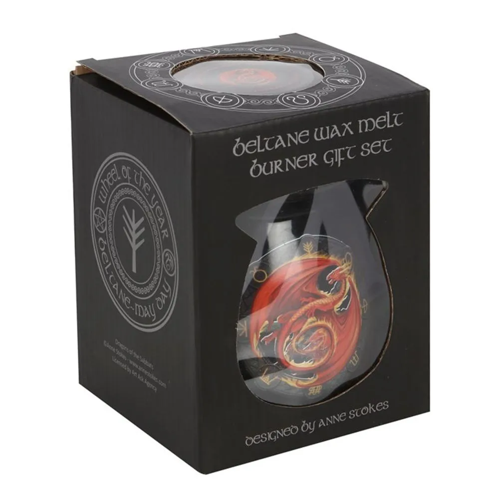 Beltane Wax Melt Gift Set - Burner & Wax Melt featuring Beltane - Designed by Anne Stokes