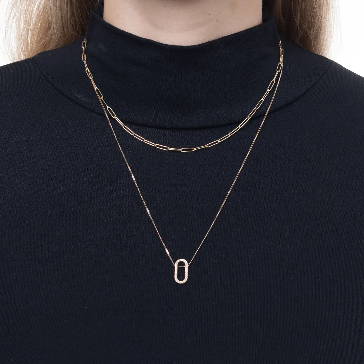 BELUGA Oblong Diamond Necklace