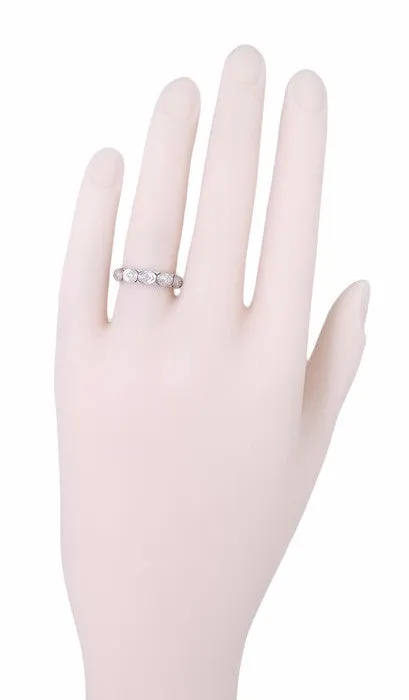 Bethany Antique Art Deco Diamond Wedding Band in Platinum - Size 5 1/4