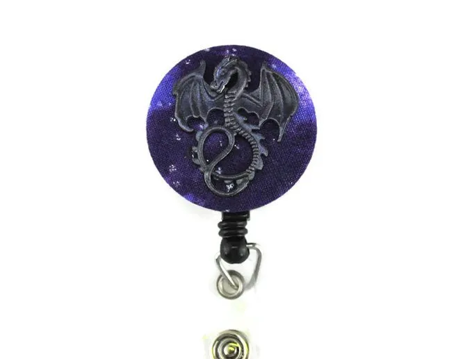 Black and Purple dragon badge reel