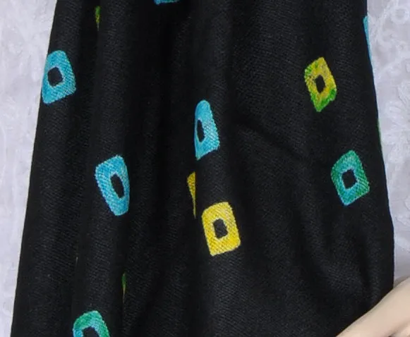 Black Tie & Dye Bandhej Stole