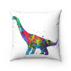 Brachiosaurus Dinosaur Square Pillow