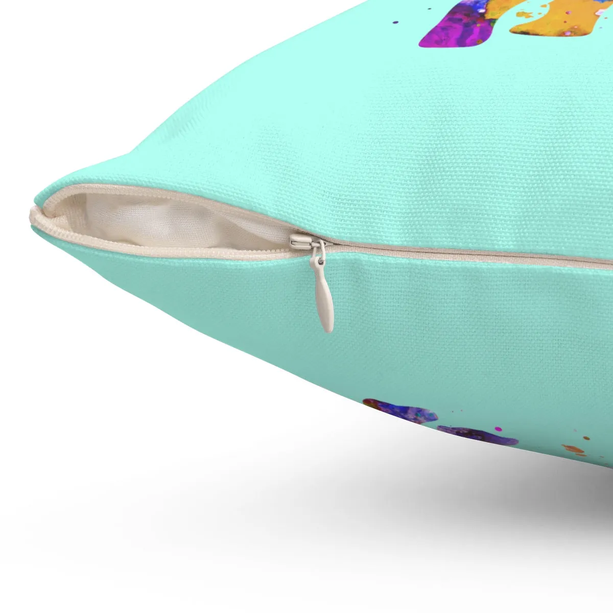 Brachiosaurus Dinosaur Square Pillow
