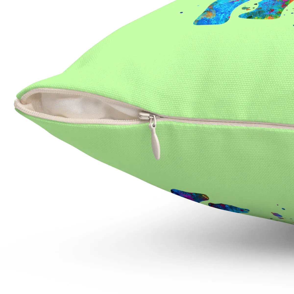 Brachiosaurus Dinosaur Square Pillow