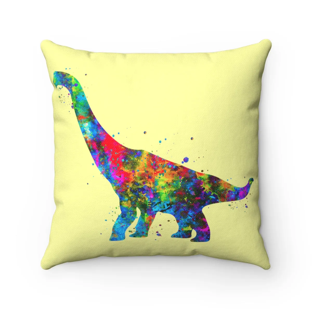 Brachiosaurus Dinosaur Square Pillow