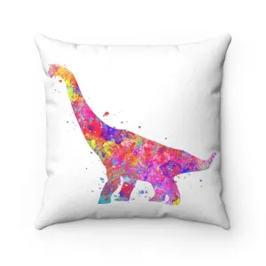 Brachiosaurus Dinosaur Square Pillow