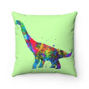 Brachiosaurus Dinosaur Square Pillow